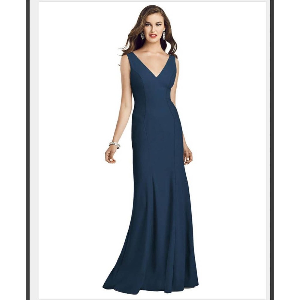Dessy Collection Seamed Bodice Trumpet Gown